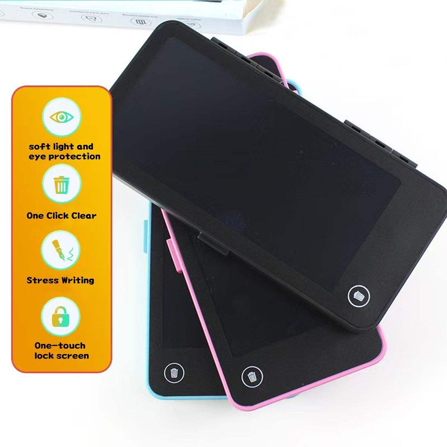 2 in 1 LCD Writing Pad Pencil Box for Kids