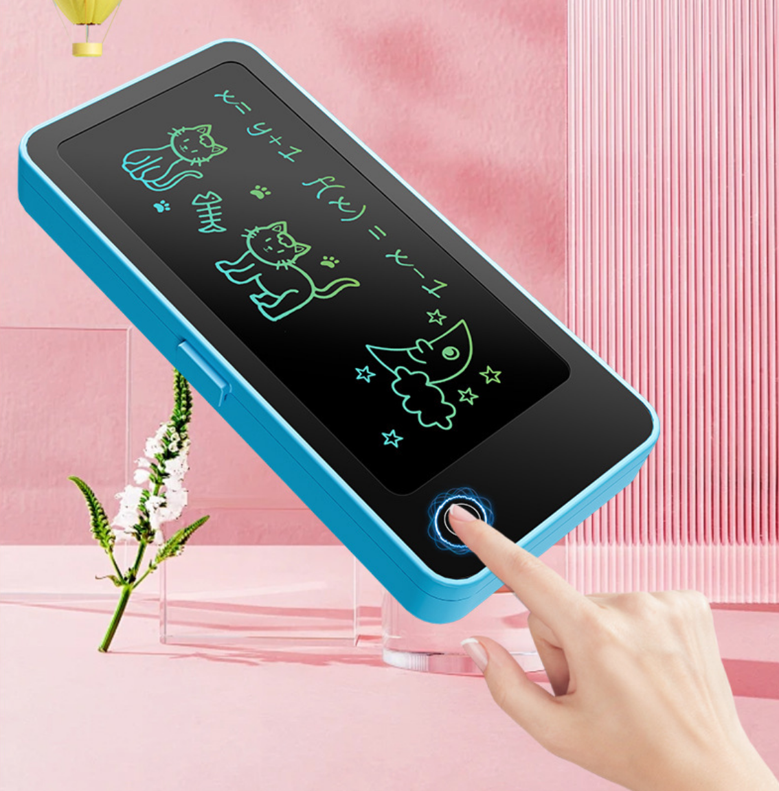 2 in 1 LCD Writing Pad Pencil Box for Kids
