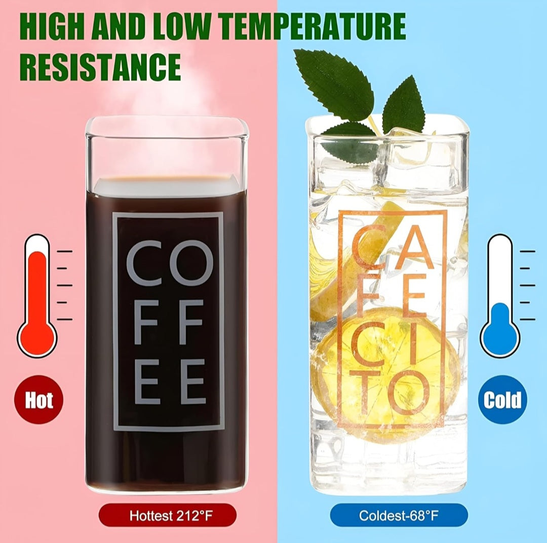 Sipper Glass Mug with Wooden lid and Straw Set 320ML